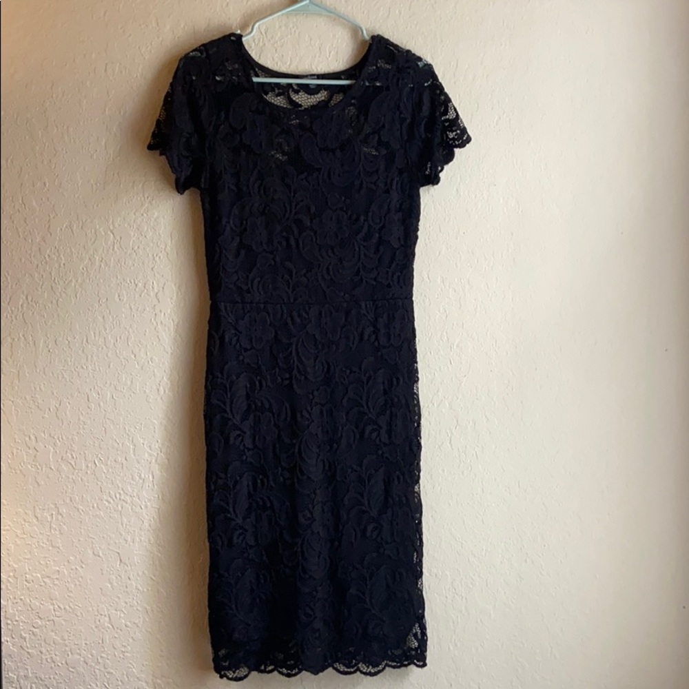 Large lace black dress